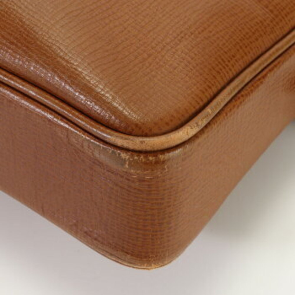 Burberry Nova Check Leather Business Bag Briefcase Tote Brown - Picture 11 of 14